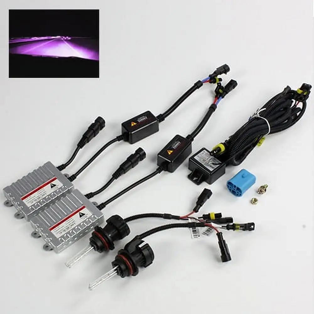 Modifystreet 9007-3/HB5-3 55W Hi-Power Slim AC Ballast Bi-Xenon Hi/Low Dual Beam HID Conversion Kit - 12000K Violet Pink