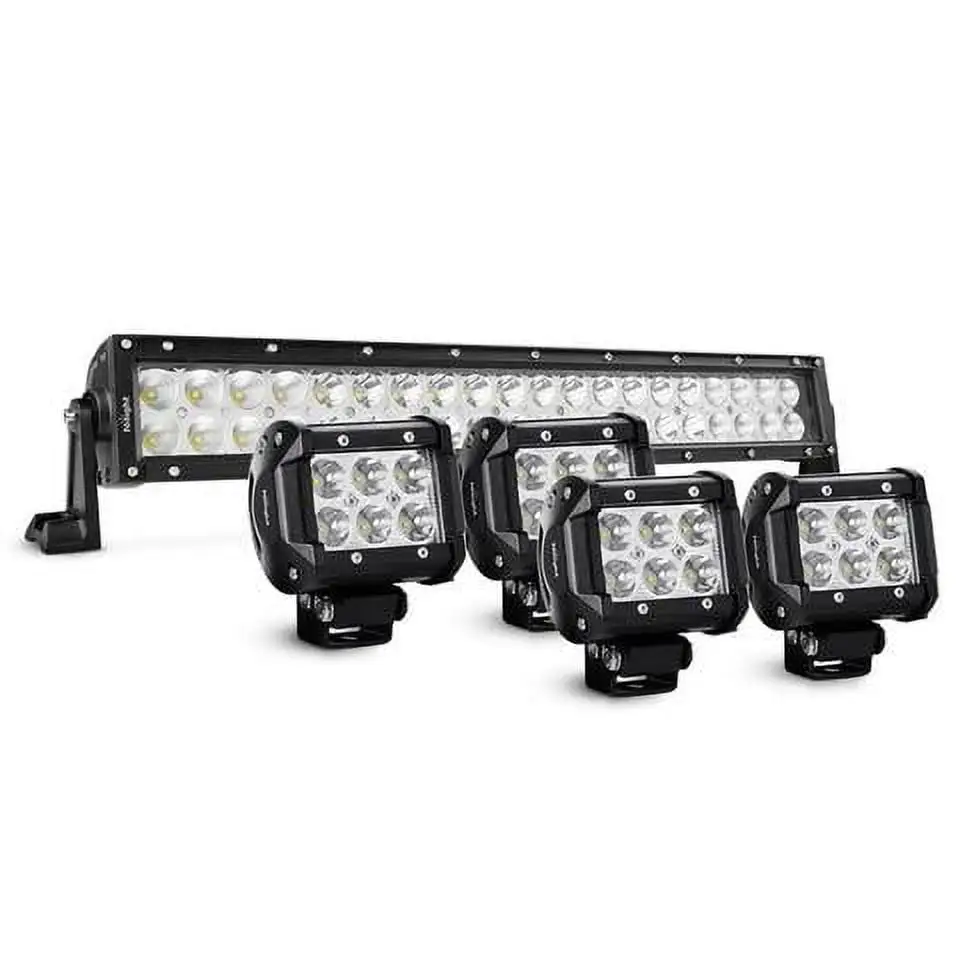 Nilight 22 Inch 120W Spot Flood Combo Led Light Bar 4PCS 4 Inch 18W Spot LED Light Bars LED Driving Lights. 2 years Warranty