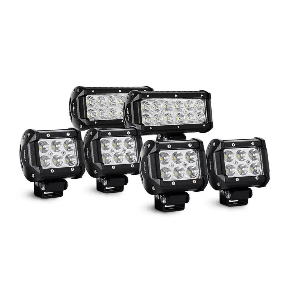 Nilight 2PCS 6.5 Inch 36W Flood Led Light Bars. 4PCS 4 Inch 18W Spot LED Light Bars LED Driving Lights. 2 years Warranty