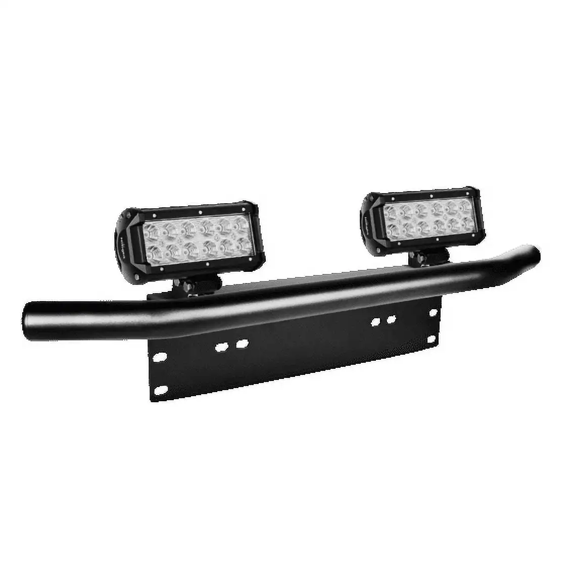 Nilight 2PCS 6.5Inch 36W Flood LED Light Bars & Front License Plate Mounting Bracket Holder. 2 Years Warranty