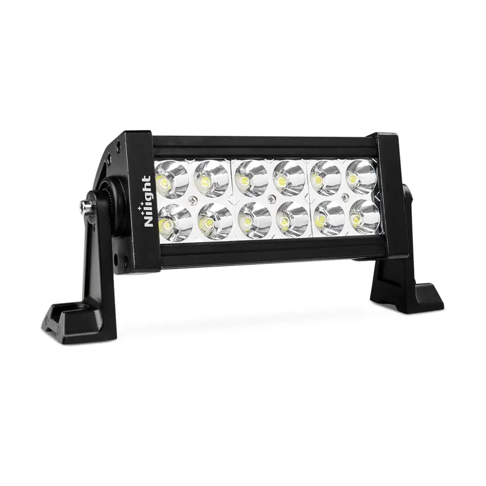 Nilight 7 36w Spot LED Work Light Off Road LED Light Bar 12v Driving Lights Super Bright for Jeep Cabin Boat SUV Truck Car ATVs.2 Years Warranty