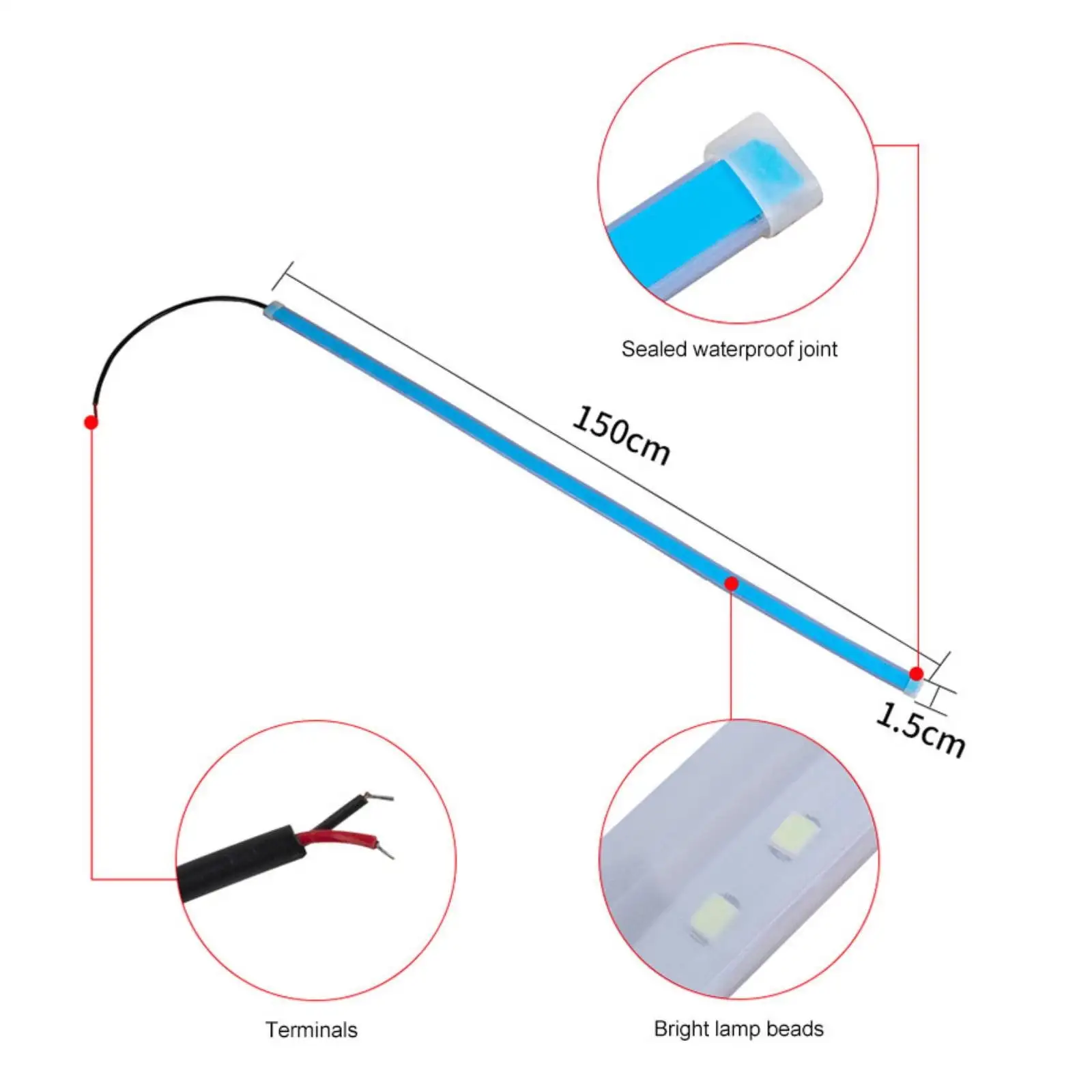 Ozmmyan Car Hood Light Strip. 47 Inch Led Strip Lights For Car Hood Universal Engine Hood Guide Decorative Light Bar 12V Flexible Headlight Daytime Running Vehicle Accessories Clearance