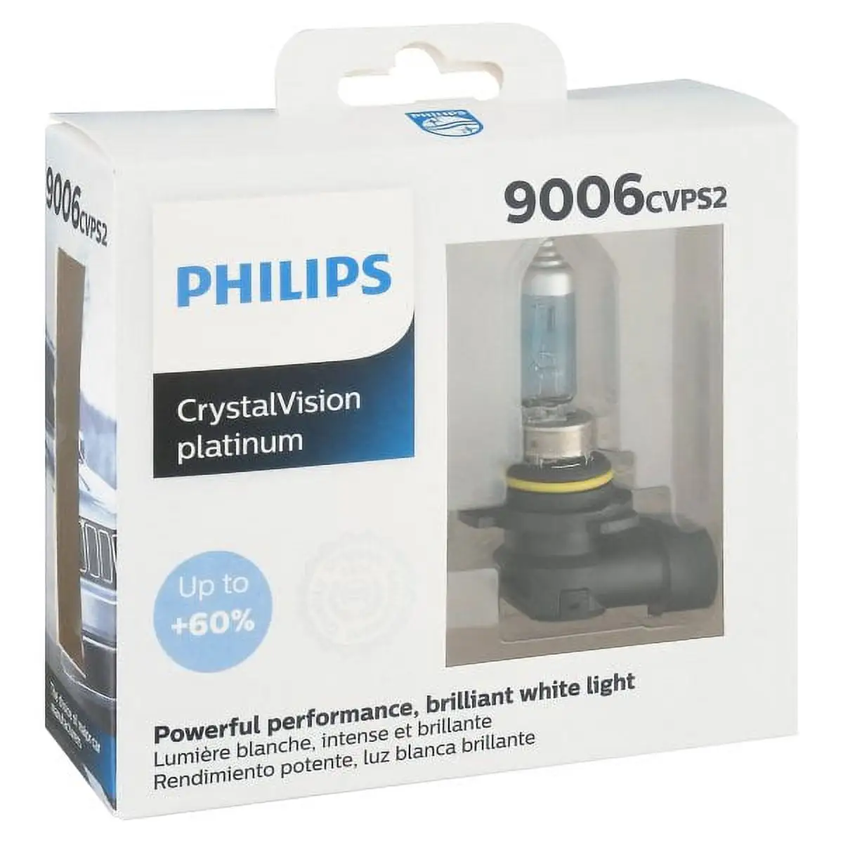 Philips 9006 Crystal Vision Platinum 51W Two Headlight Fog Automotive Light Bulbs Halogen Fits select: 2004-2015 HONDA CIVIC. 2013-2018 RAM 1500