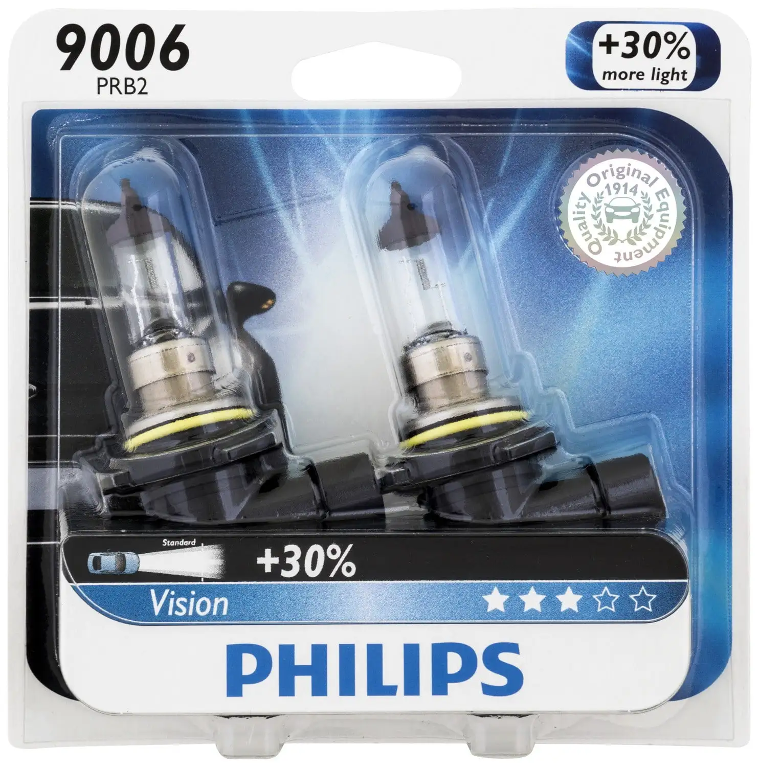 Philips 9006 Vision Headlight. Pack of 2