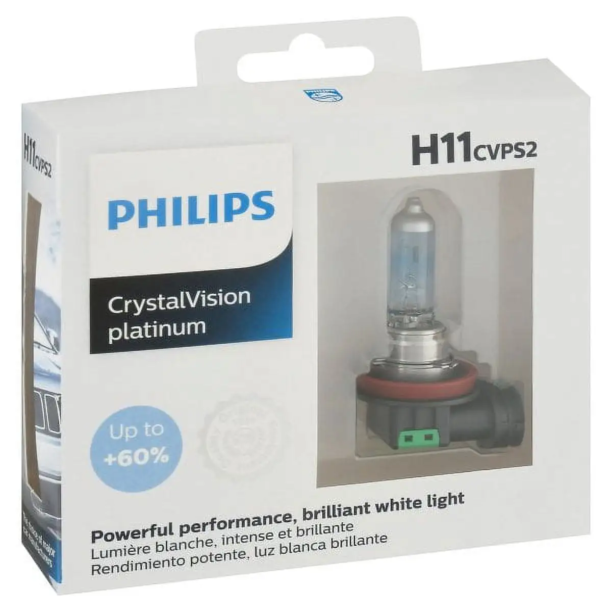 Philips Crystal Vision Platinum H11 55W Two Bulbs Headlight Fog Light