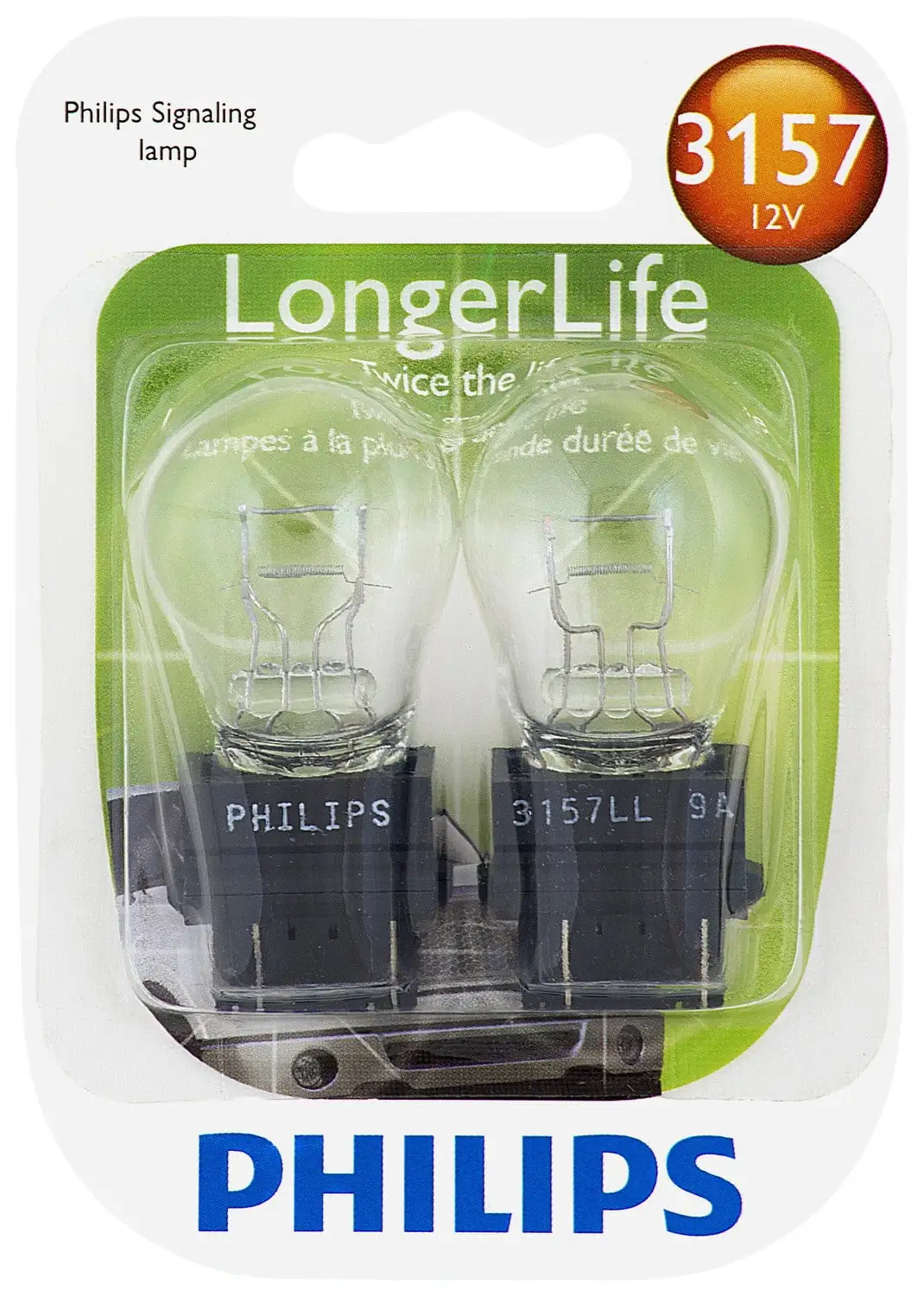 Philips Longerlife Miniature 3157Ll. Clear. Push Type. Always Change In Pairs!