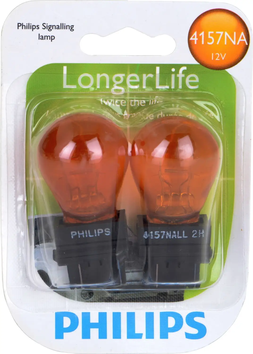 Philips Longerlife Miniature 4157Nall. Amber. Push Type. Always Change In Pairs!