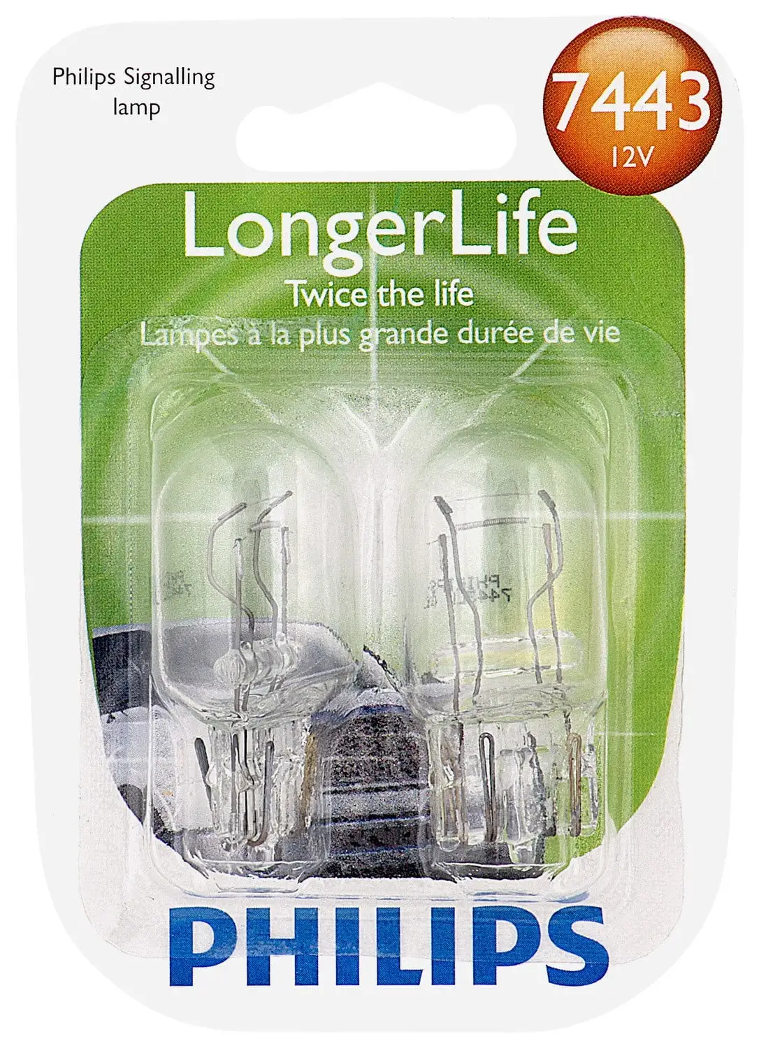 Philips Longerlife Miniature 7443Ll. Clear. Push Type. Always Change In Pairs!