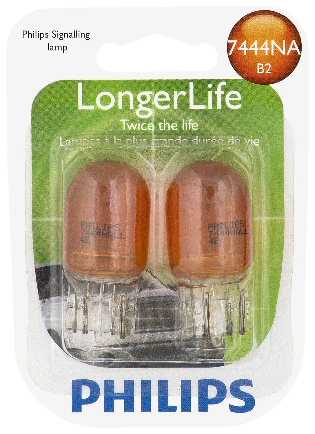 Philips Longerlife Miniature 7444Nall. Amber. Push Type. Always Change In Pairs!