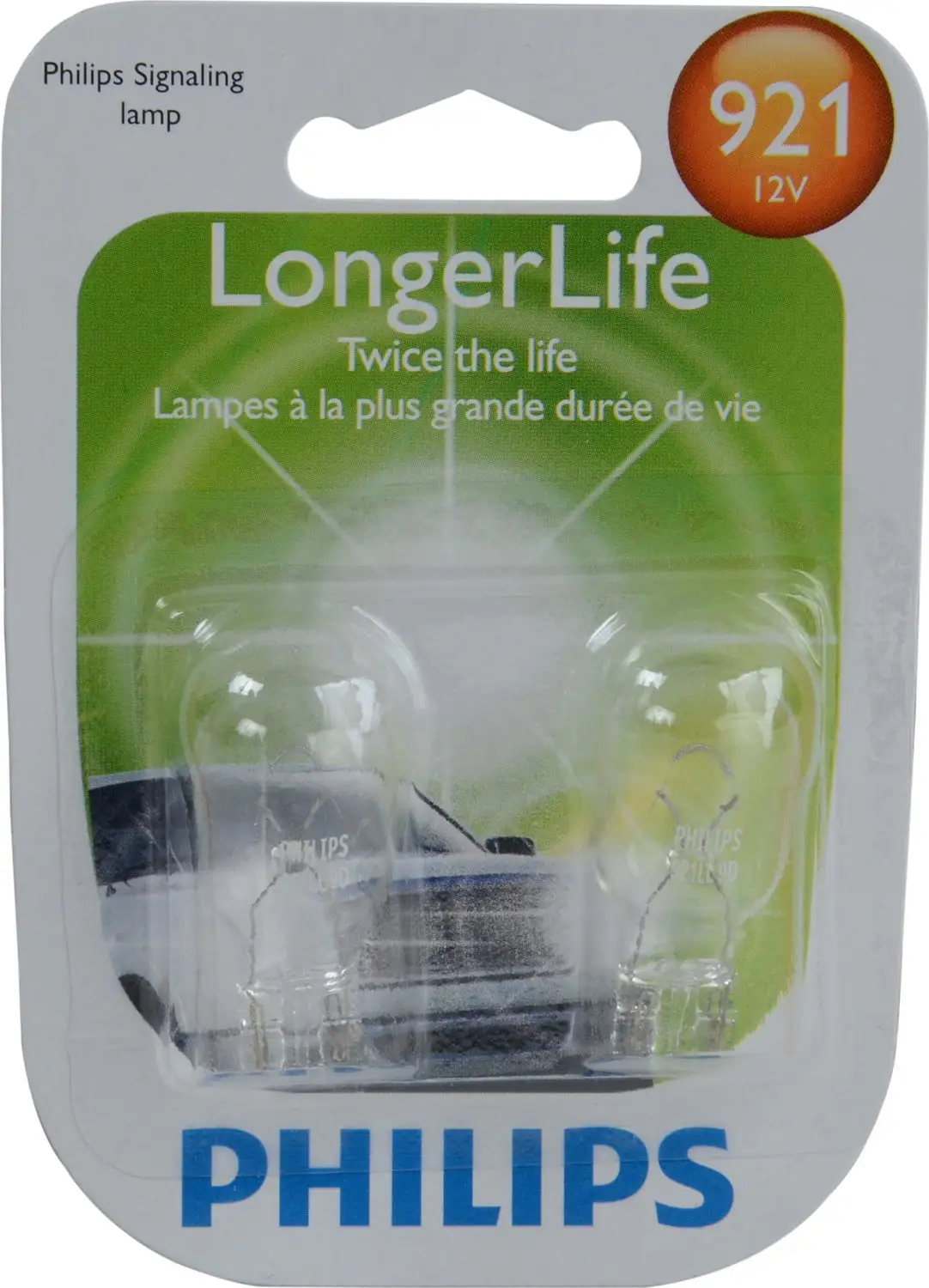 Philips Longerlife Miniature 921Ll. Clear. Push Type. Always Change In Pairs!