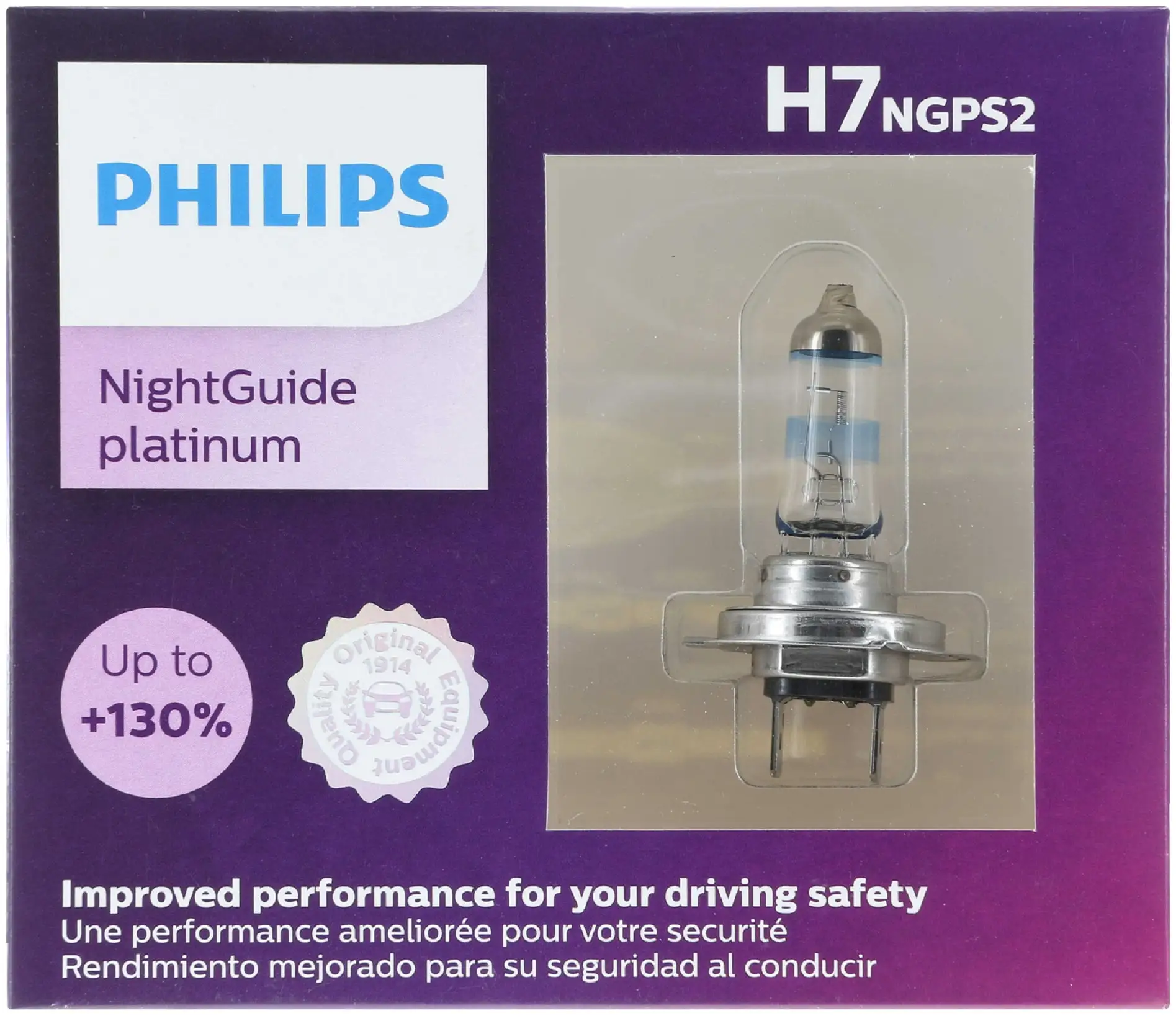 Philips Night Guide Platinum H7 55W Two Bulbs Headlight Fog Light