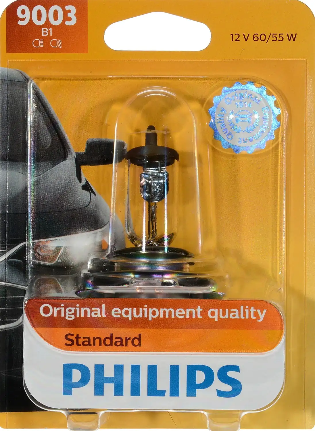 Philips Standard Headlight 9003. P43T-38. Clear. Always Change In Pairs!