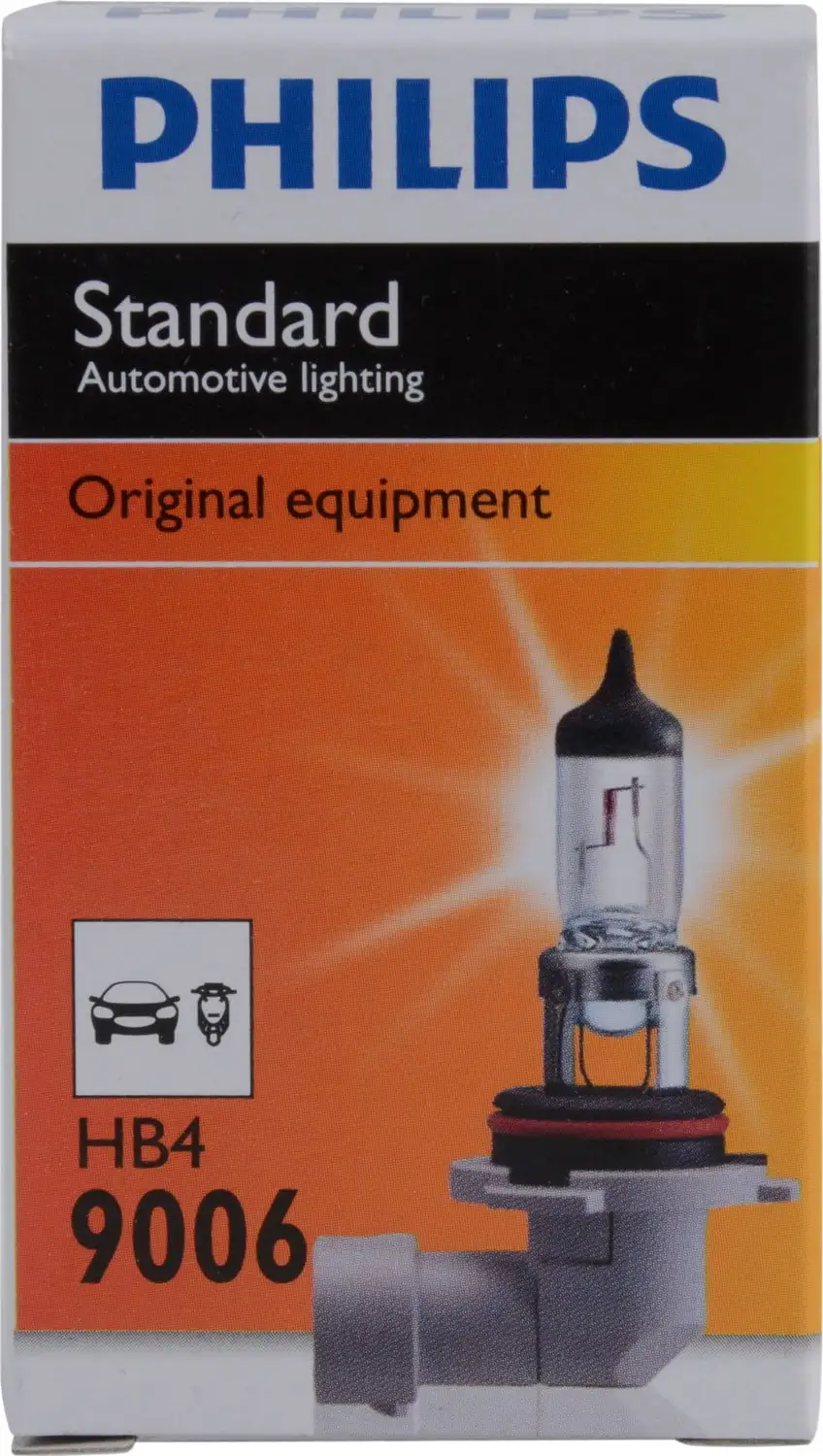 Philips Standard Headlight 9006. P22D. Clear. Always Change In Pairs!