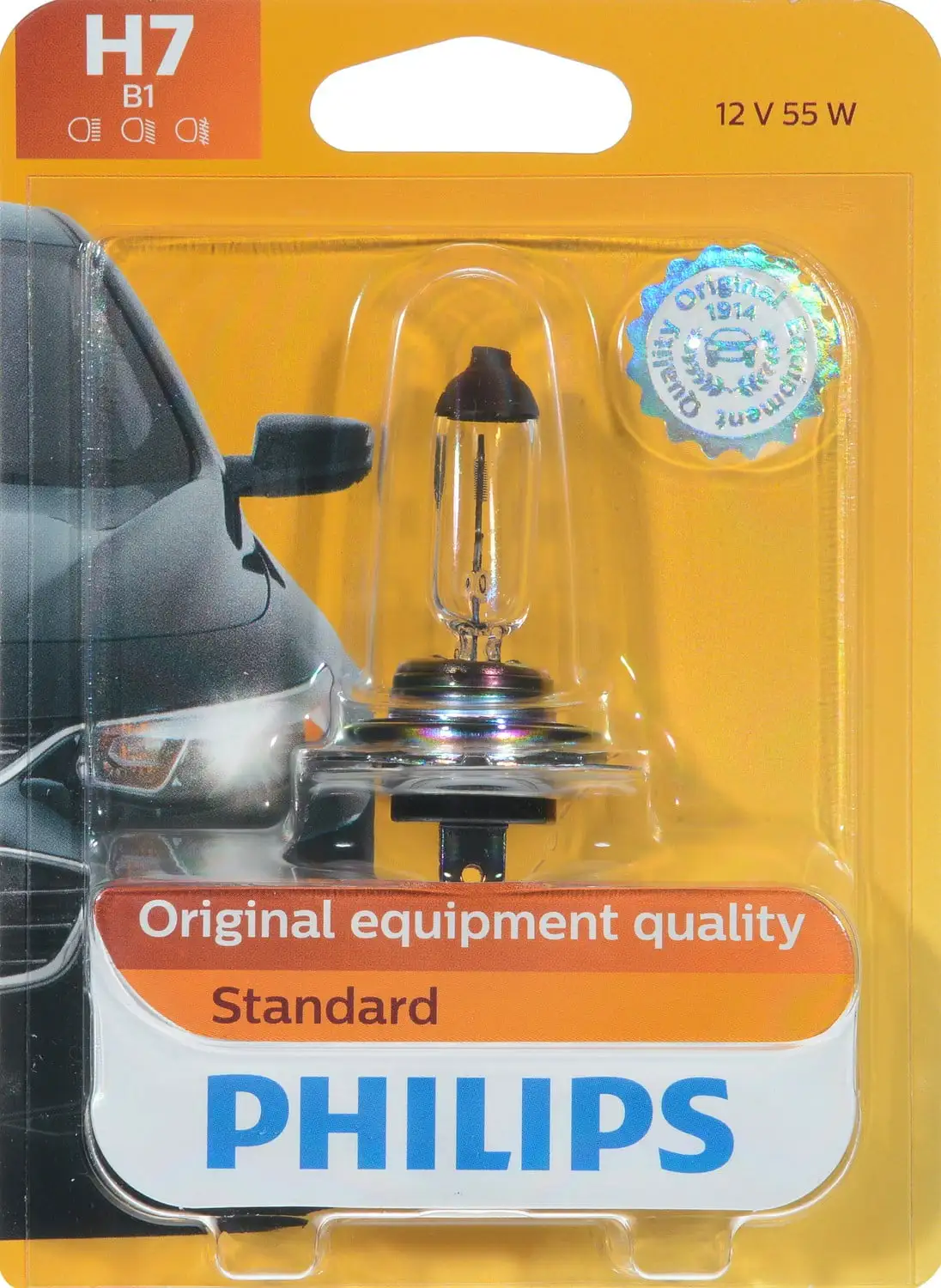 Philips Standard Headlight H7. Px26D. Glass. Always Change In Pairs!