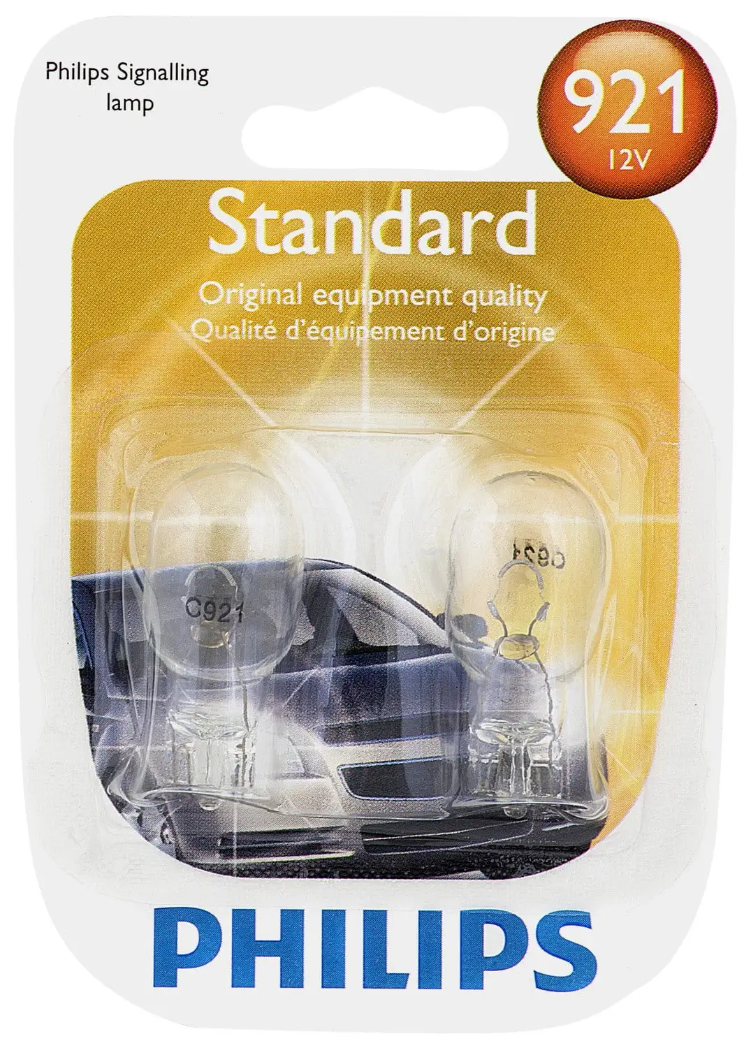 Philips Standard Miniature 921. Clear. Push Type. Always Change In Pairs!