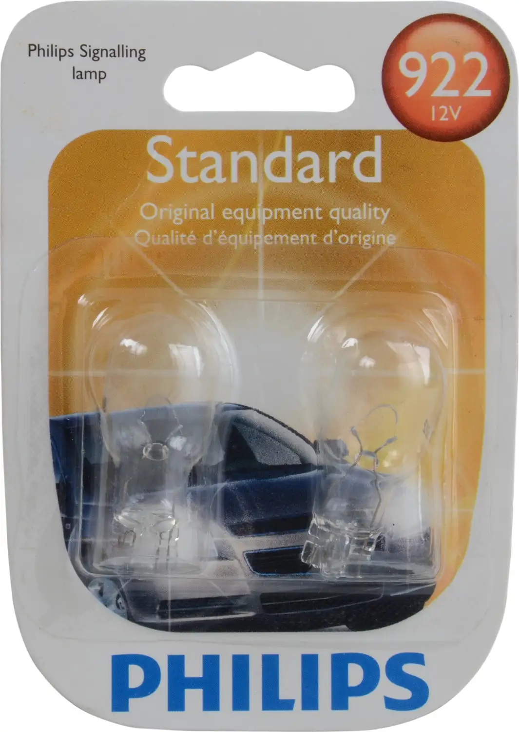 Philips Standard Miniature 922. Clear. Push Type. Always Change In Pairs!