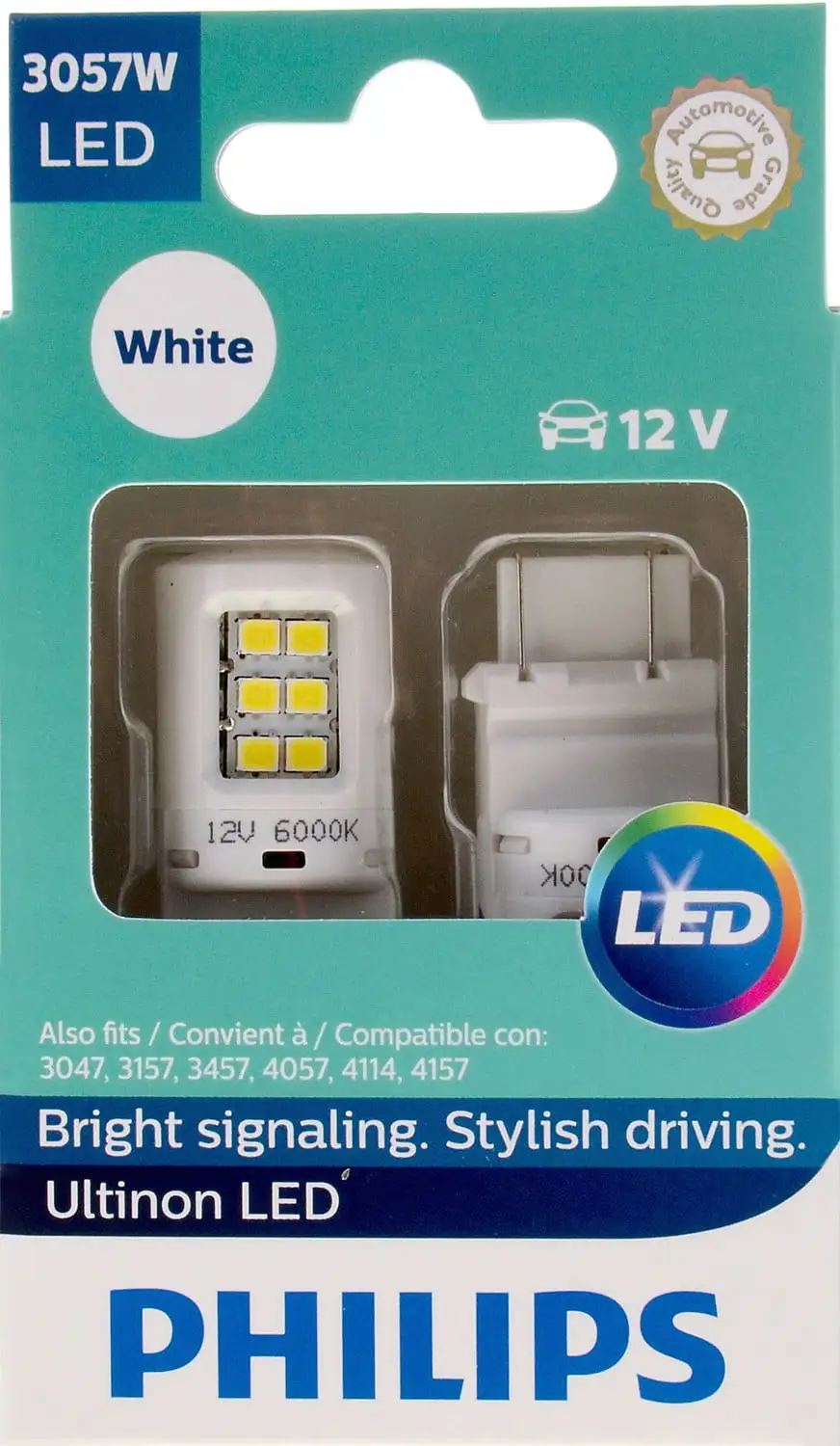 Philips Ultinon LED 3057WLED. W2.5X16Q. Plastic. Always Change In Pairs!