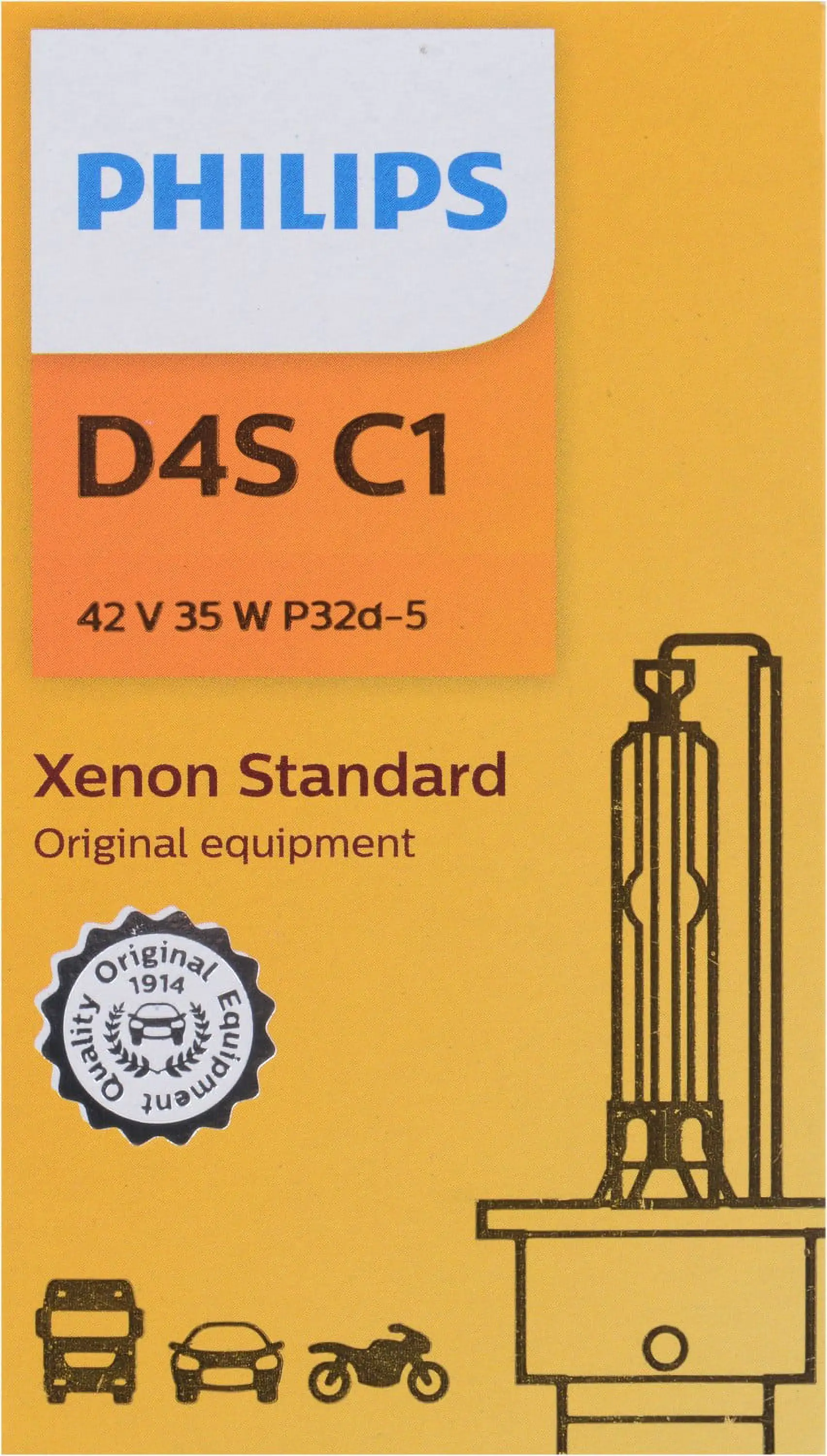 Philips Xenon Hid Lamp D4S. . . Always Change In Pairs!