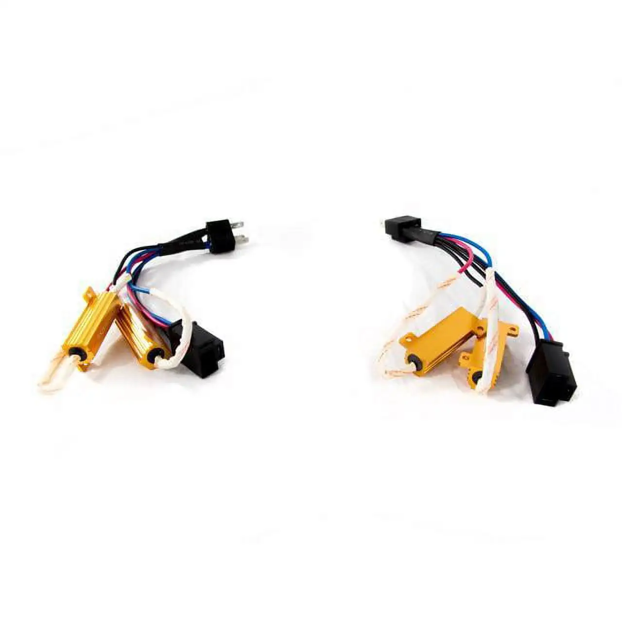 Race Sport Hid And Led Interface Harness H4 Plug N Play Interface Cable W 2 Resistors (Pair) Rs-2Res-Con-H4