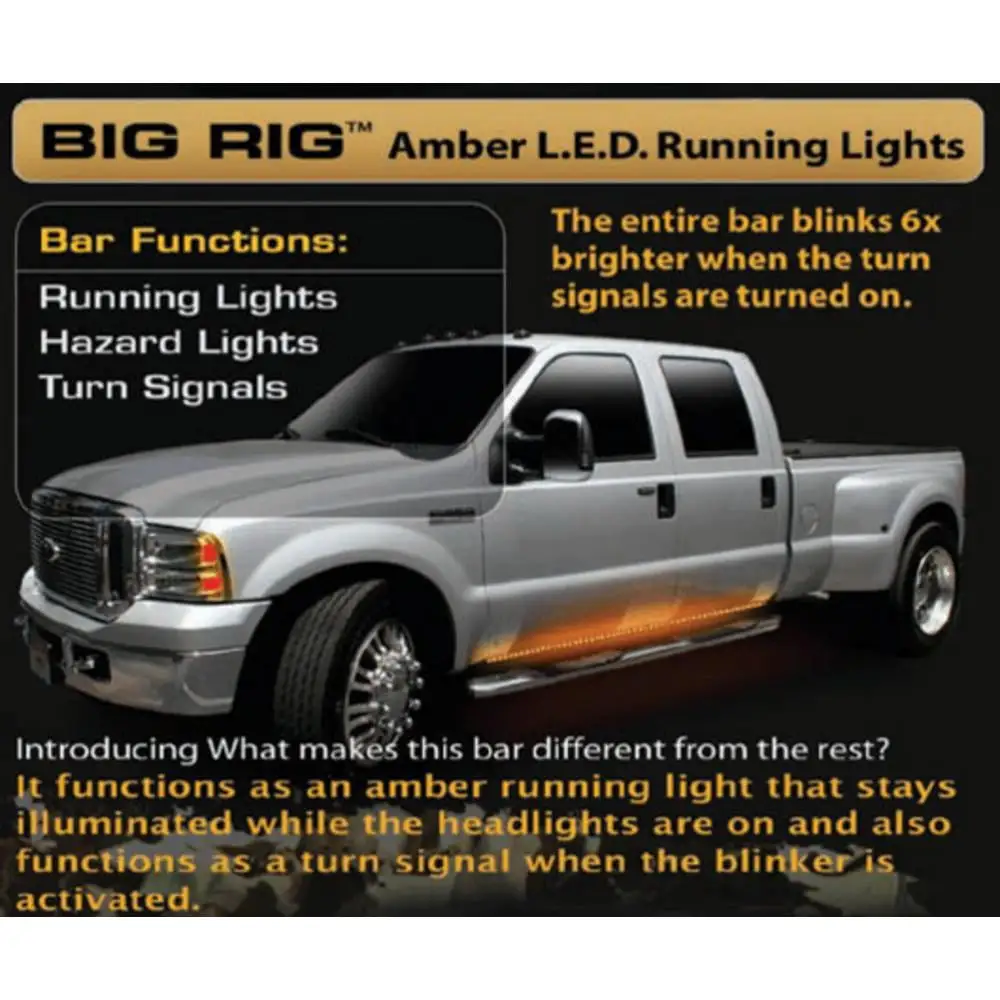 Recon 62 Big Rig LED Running Light Kit (Amber) - 26414