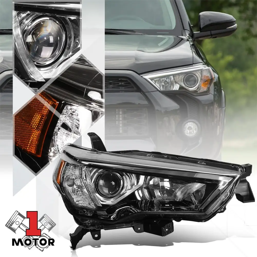 Right Passenger Side Chrome Projector Headlight Lamp Assembly for 14-20 4Runner 15 16 17 18 19 Fits select: 2014-2020 TOYOTA 4RUNNER