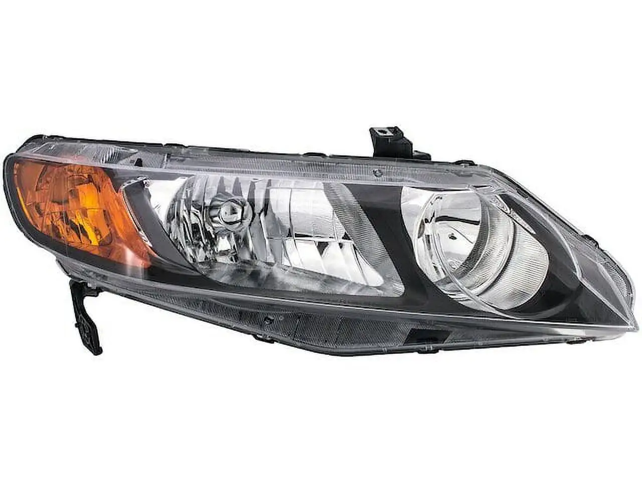 Right Passenger Side Composite Headlight Assembly - without Bulbs or Sockets - Compatible with 2006 - 2008 Honda Civic Sedan 2007