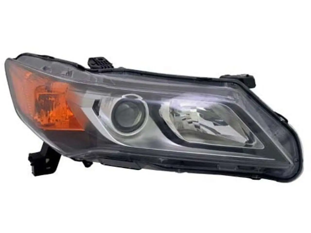 Right Passenger Side Halogen Headlight Assembly - Clear. Amber - Compatible with 2013 - 2015 Acura ILX Sedan 2014