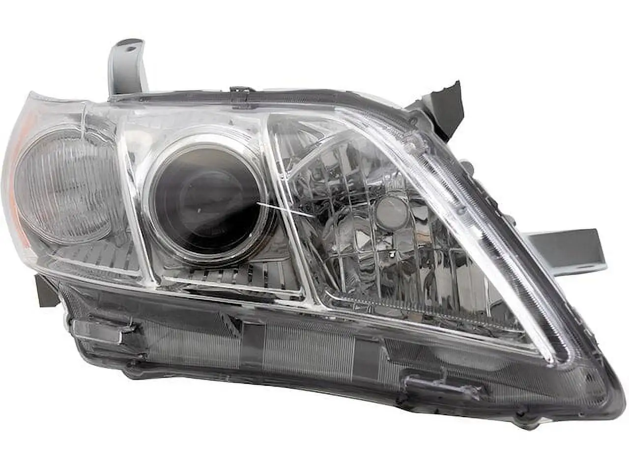 Right Passenger Side Halogen Headlight Assembly - with Clear Lens - Compatible with 2007 - 2009 Toyota Camry Sedan 4-Door 2.4L (USA Built) Excludes Hybrid 2008