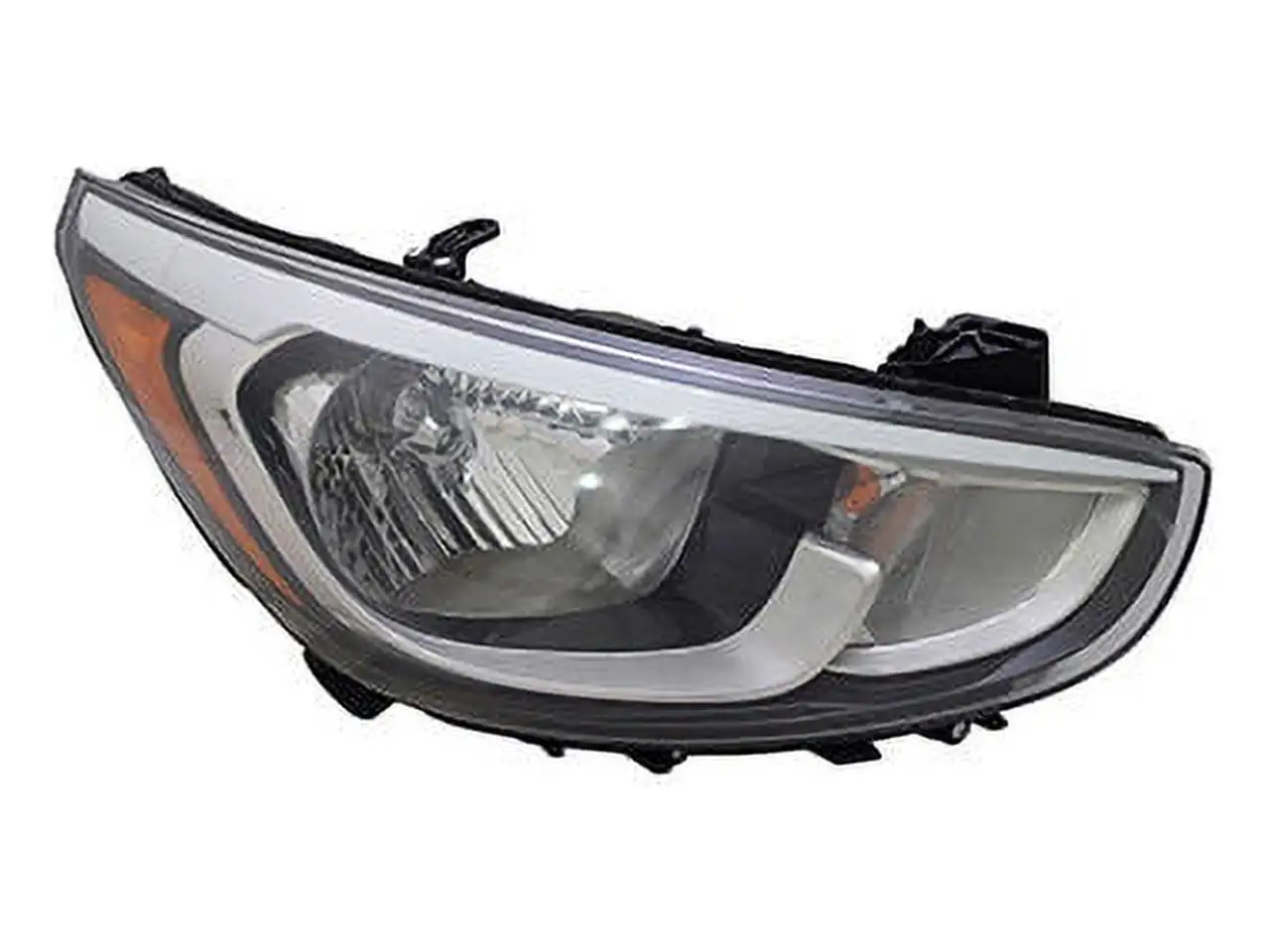 Right Passenger Side Halogen Headlight Assembly - Compatible with 2015 - 2017 Hyundai Accent (without LED Accent) 2016