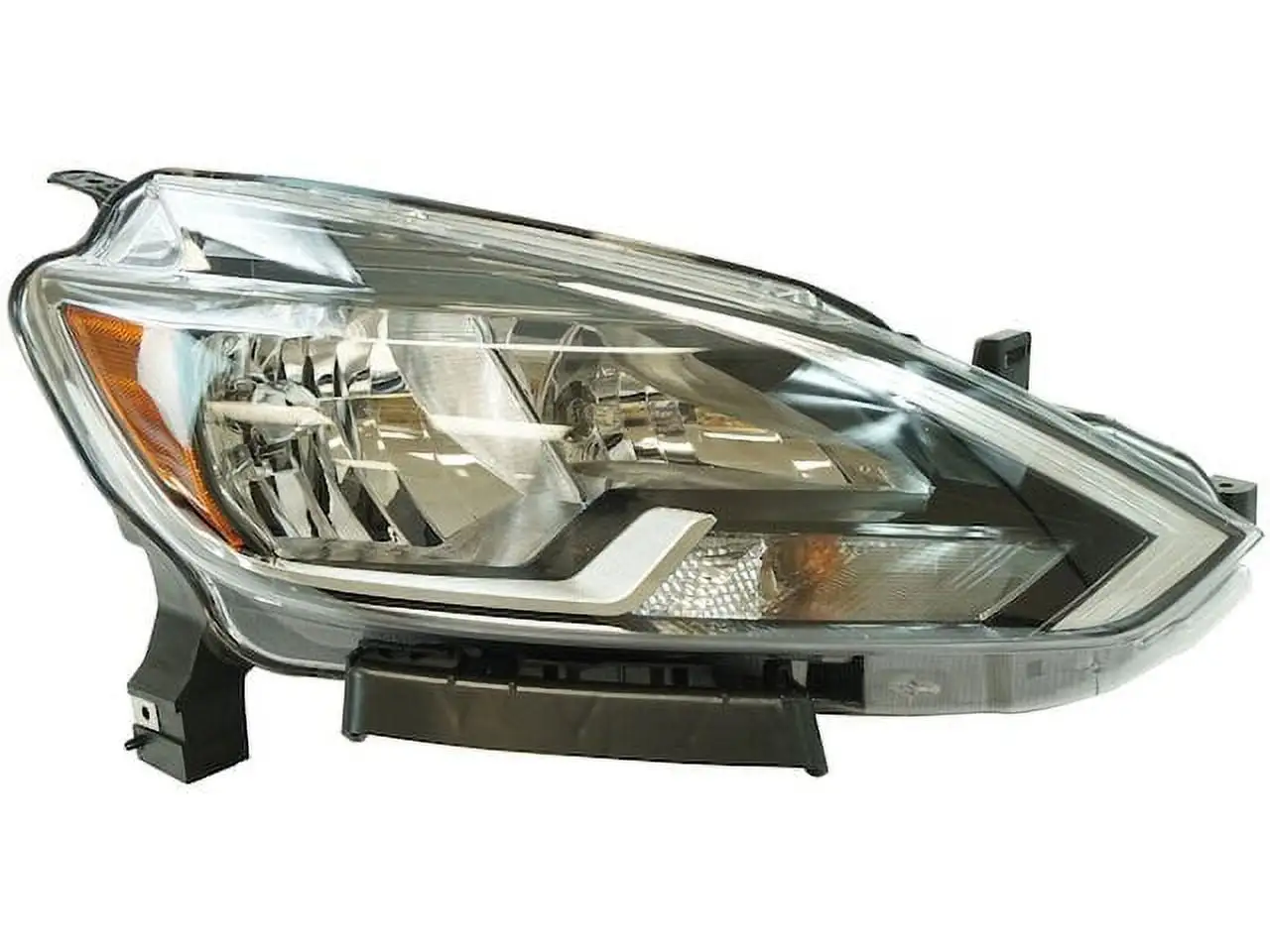 Right Passenger Side Halogen Headlight Assembly - Compatible with 2016 - 2019 Nissan Sentra 2017 2018