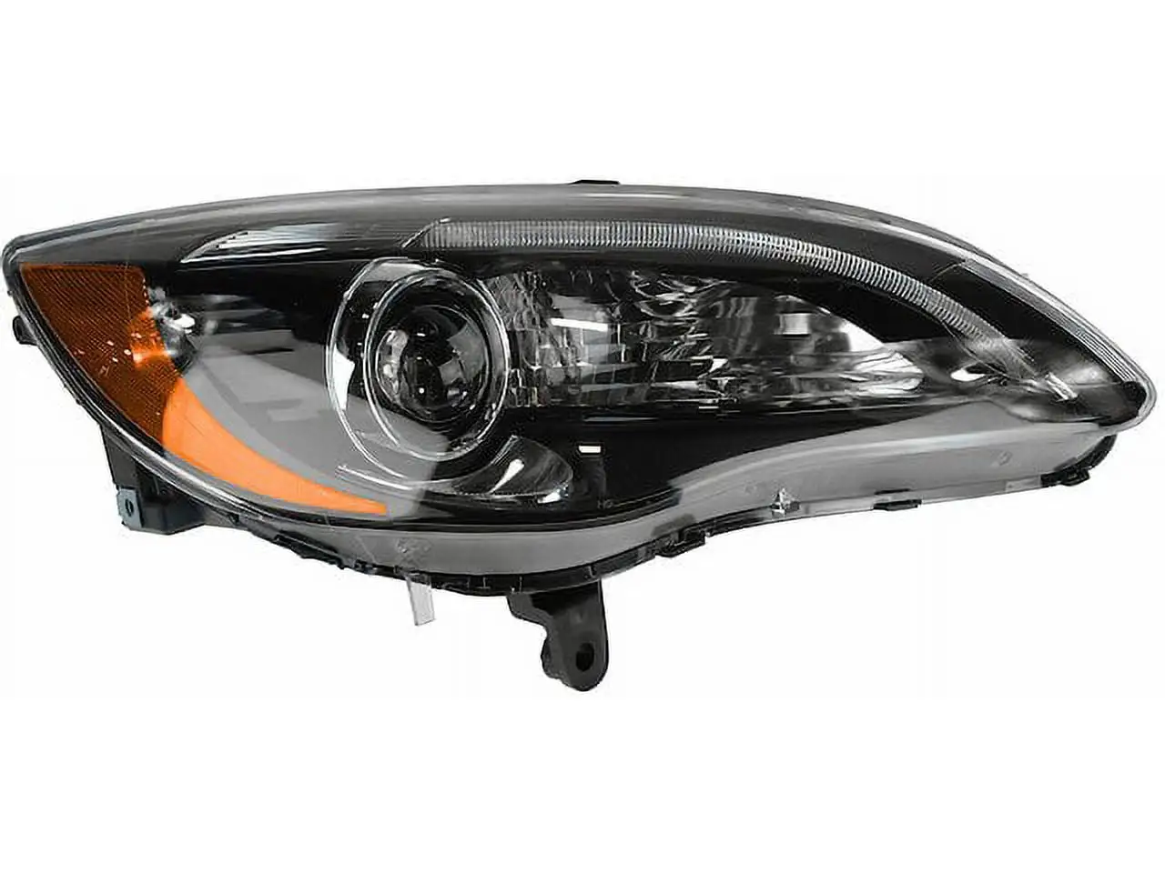 Right Passenger Side Halogen Headlight Assembly - with Black Bezel - Compatible with 2011 - 2014 Chrysler 200 2012 2013