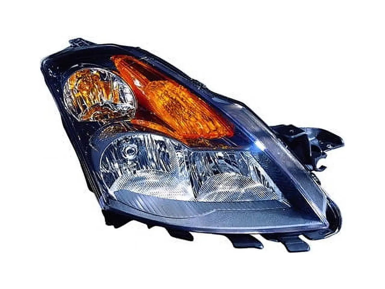 Right Passenger Side Halogen Headlight Assembly - with Dark Gray Bezel - Compatible with 2007 - 2009 Nissan Altima 2008