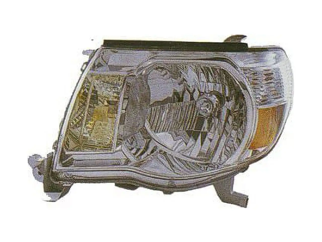 Right Passenger Side Headlight Assembly - Chrome Bezel - Compatible with 2005 - 2011 Toyota Tacoma RWD 4WD (Excludes 2009 with Sport Pre-Runner/X-Runner) 2006 2007 2008 2010