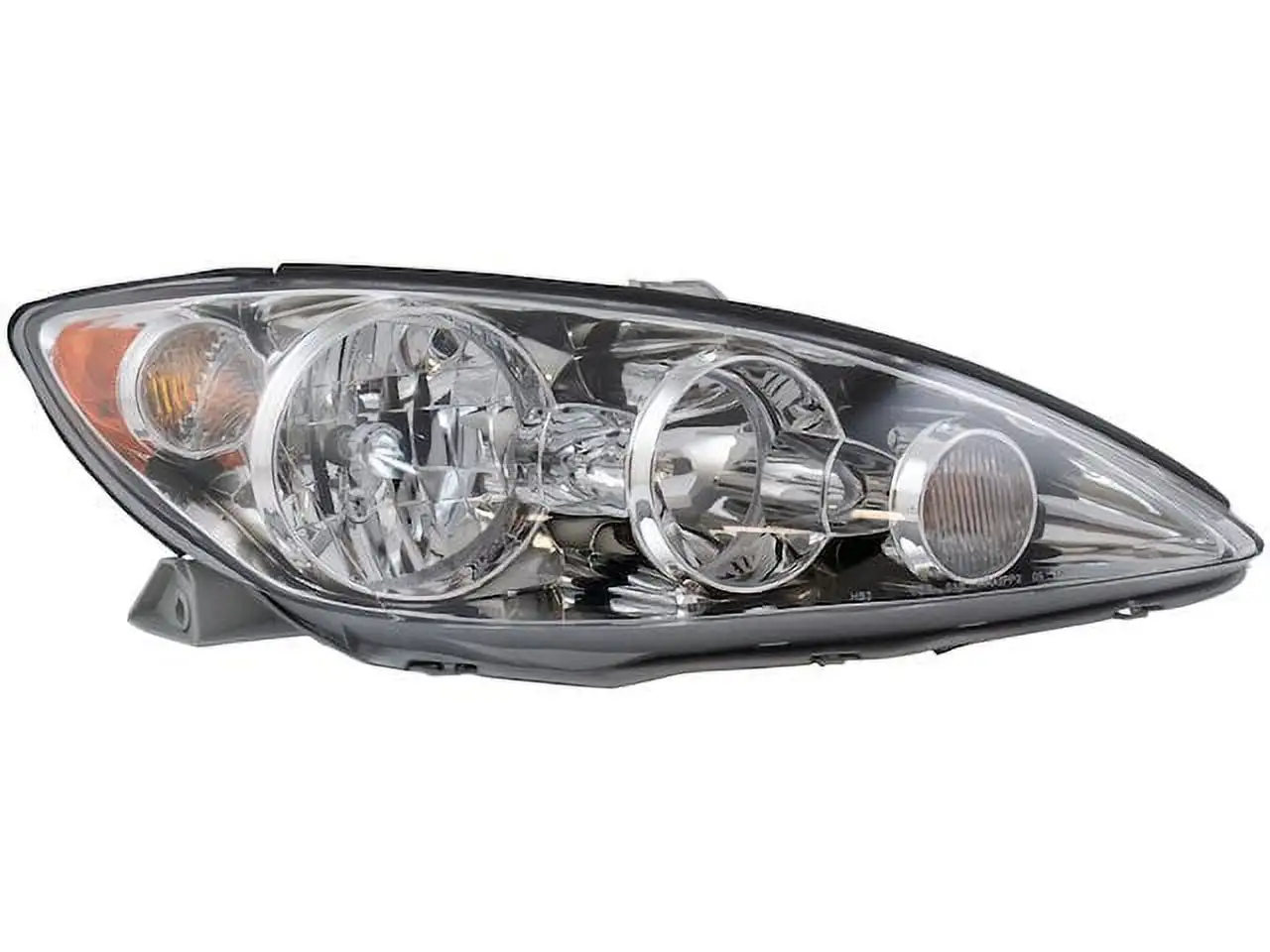 Right Passenger Side Headlight Assembly - Chrome Bezel - Compatible with 2005 - 2006 Toyota Camry (US Built Models)