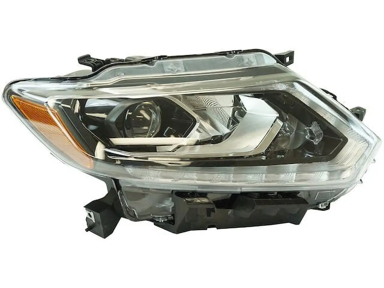 Right Passenger Side Headlight Assembly - Compatible with 2014 - 2016 Nissan Rogue with LED Daytime Running Light 2015