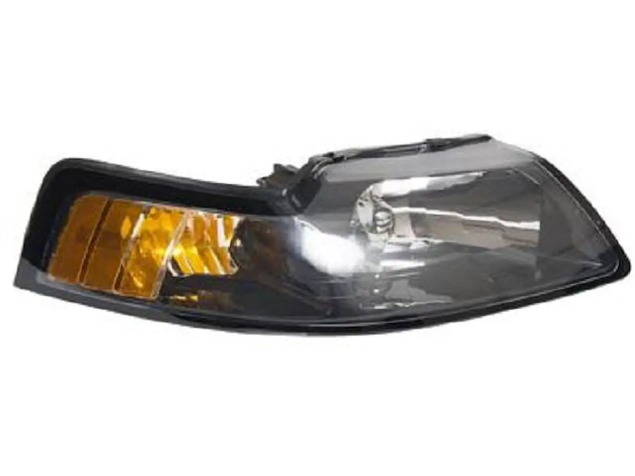 Right Passenger Side Headlight Assembly - with Black Bezel- Compatible with 2001 - 2004 Ford Mustang 2002 2003