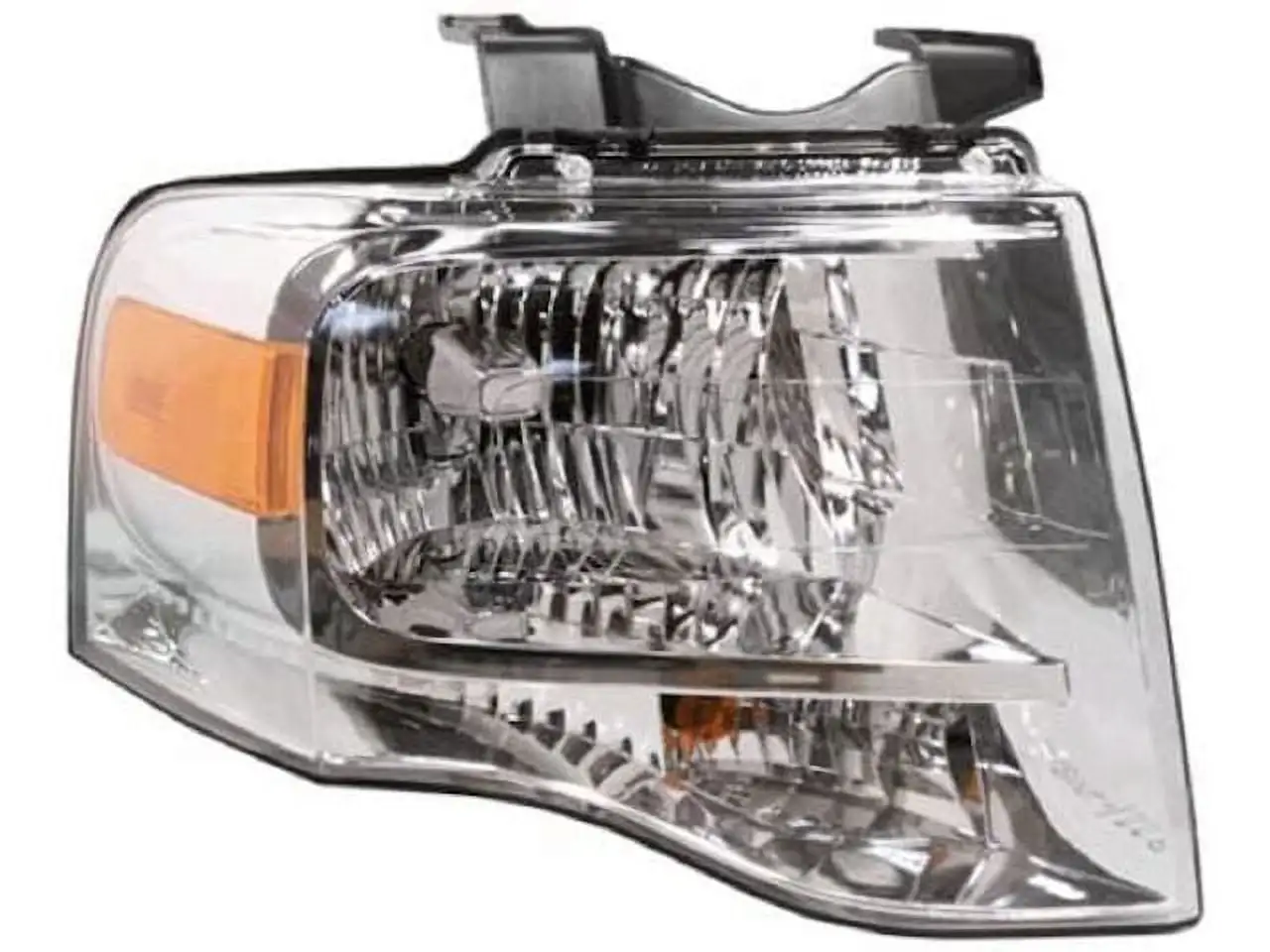 Right Passenger Side Headlight Assembly - with Chrome Housing - Compatible with 2007 - 2014 Ford Expedition 2008 2009 2010 2011 2012 2013