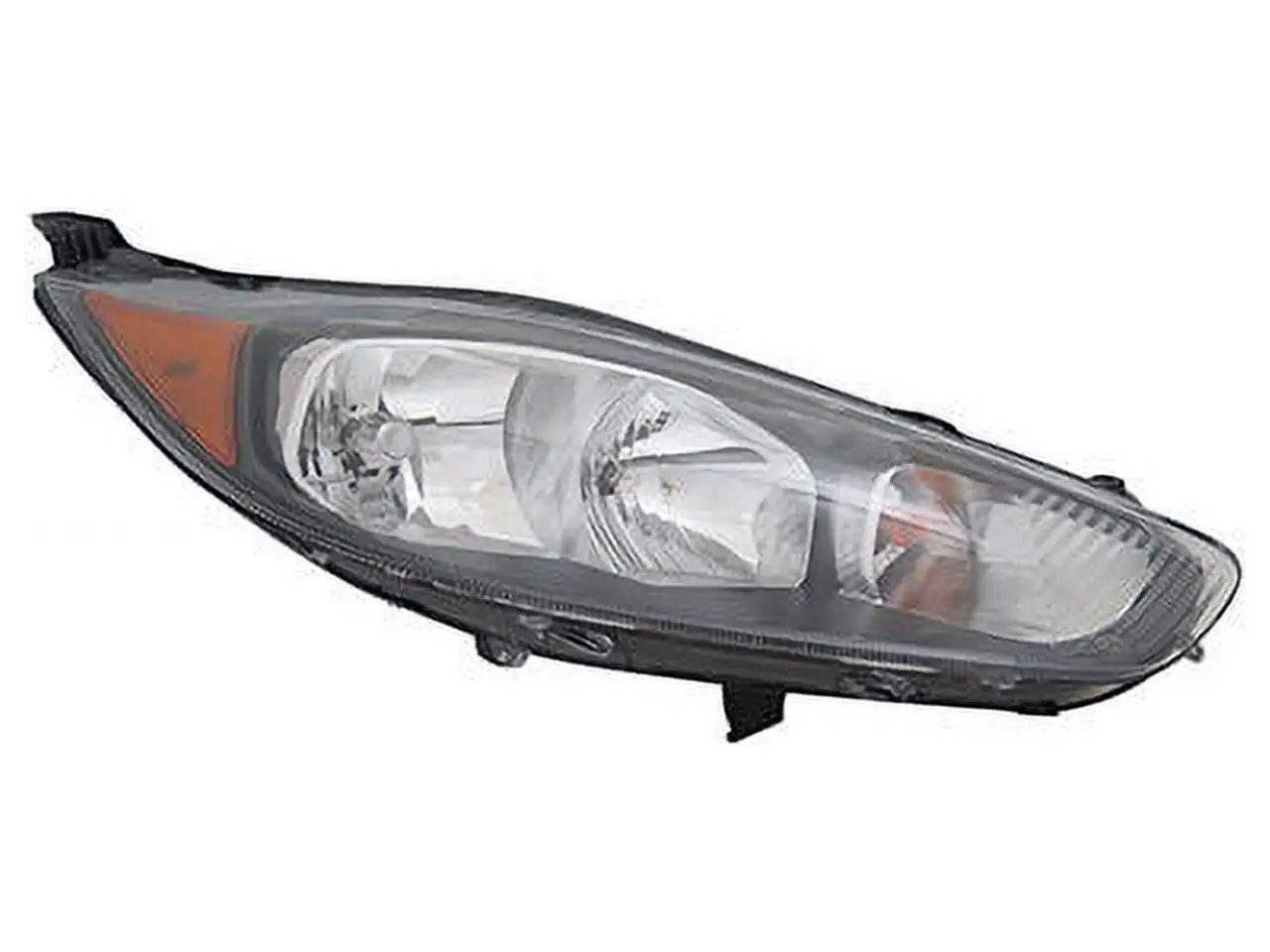 Right Passenger Side Headlight Assembly - with Dark Trim - Compatible with 2014 - 2018 Ford Fiesta (Fits S/SE/ST Models) 2015 2016 2017 2019