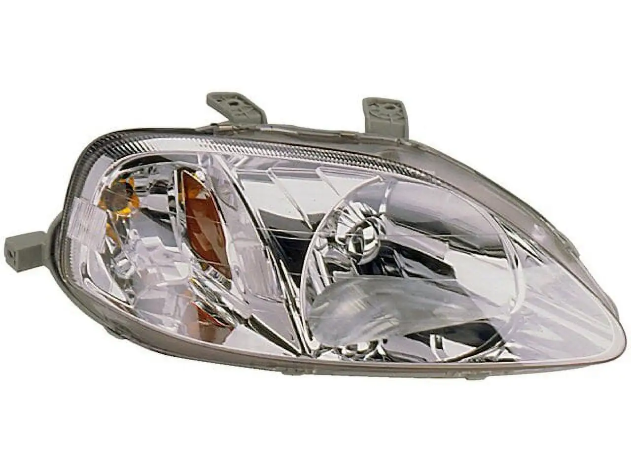 Right Passenger Side Headlight Assembly - with Side Marker Lamp - Compatible with 1999 - 2000 Honda Civic