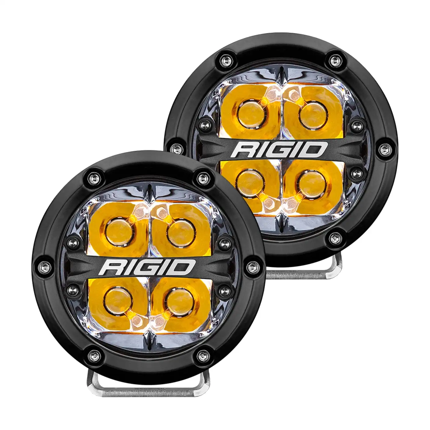 Rigid Industries 36114 360-series 4 Led Off-road Spot Beam W/amber Backlight - Black Housing