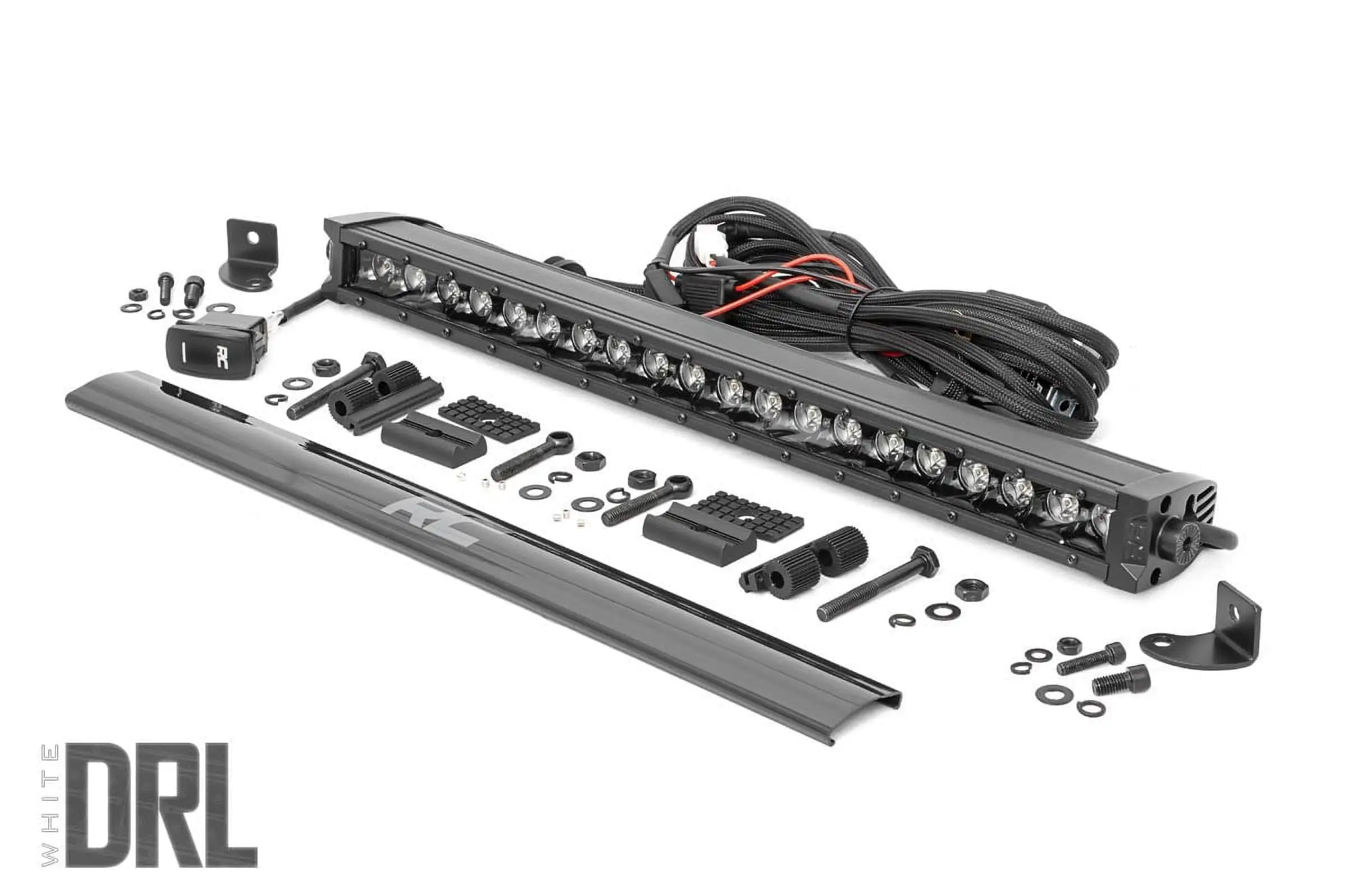 Rough Country 20 Black Series Single Row LED Light Bar | Amber DRL- 70720BLDRLA