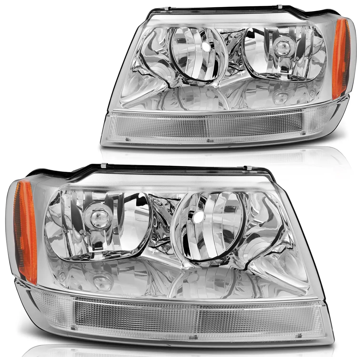 SCITOO Headlight Assembly Fit For Jeep Grand Cherokee 1999-2004 Headlamp