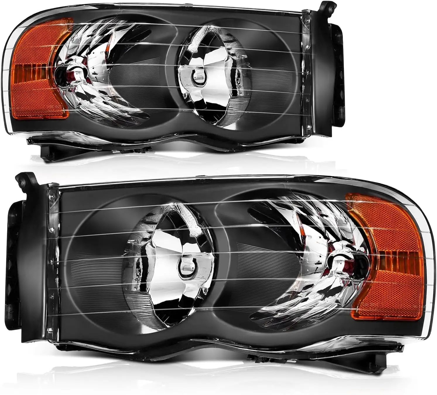 SCITOO Headlight Assembly For Dodge For Ram 1500 2002-2005.For Dodge For Ram 2500 2003-2005.For Dodge For Ram 3500 2004-2005 Driver and Passenger Side Headlamps