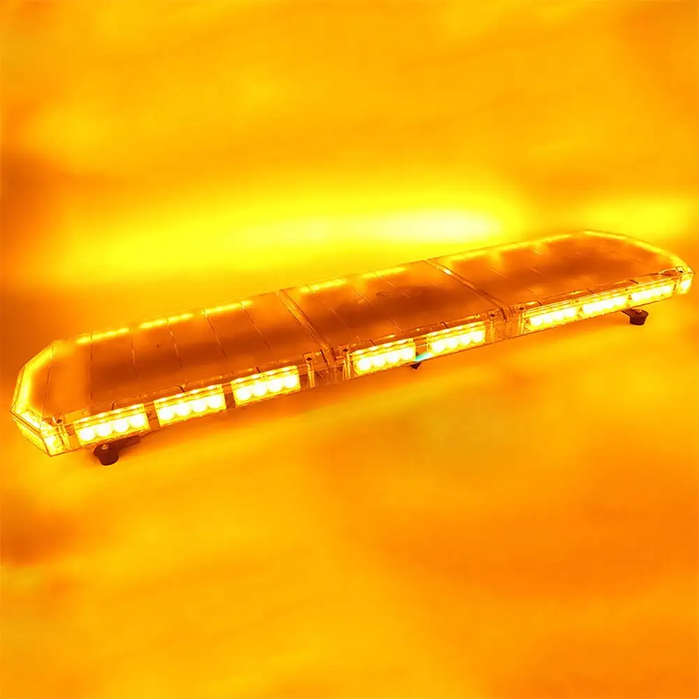 SHZICMY 88 LEDs Strobe Light Bar Amber Emergency Warn Beacon Tow Car Truck Response 48 Inch