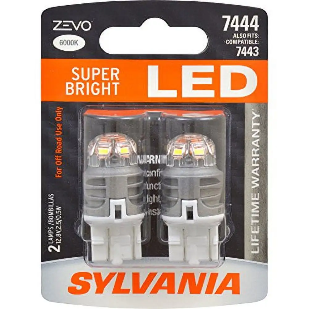 SYLVANIA - 7444 T20 ZEVO LED White Bulb - Bright LED Bulb. Ideal for Daytime