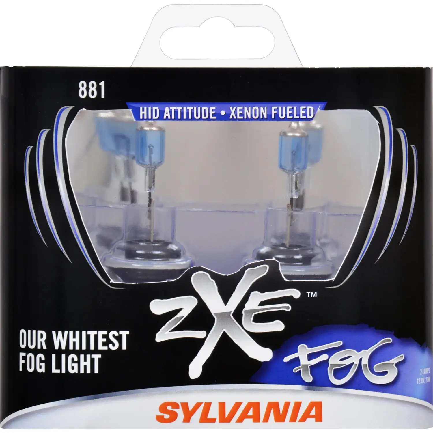 SYLVANIA 881 SilverStar zXe Halogen Fog Bulb. Pack of 2