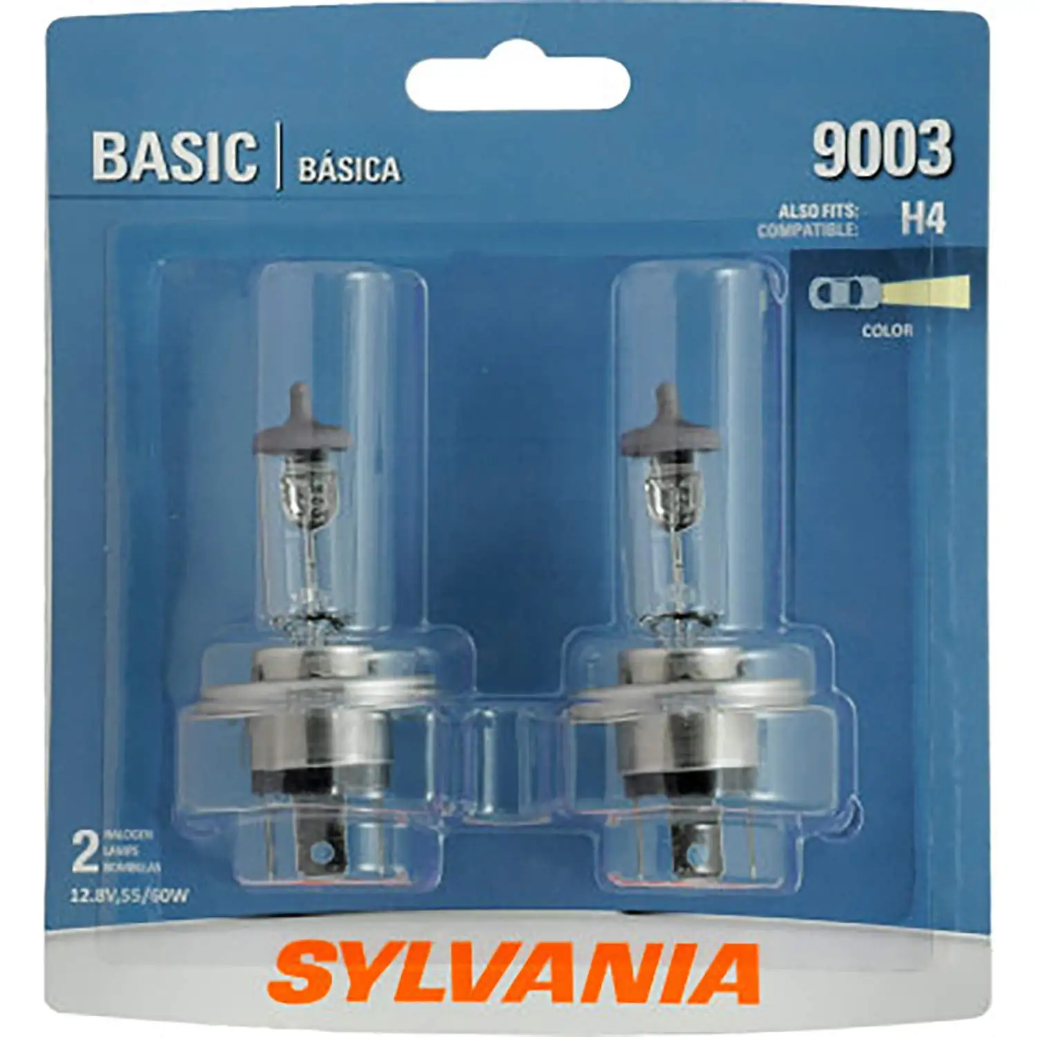 SYLVANIA - 9003 Basic SE33 - Halogen Bulb for Headlight. Fog. and Daytime Running Lights (Contains 2 Bulb)