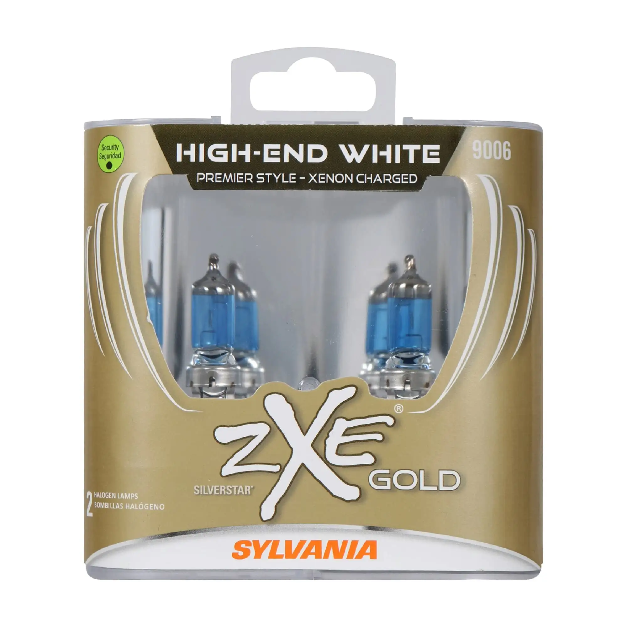 SYLVANIA - 9006 (HB4) SilverStar zXe GOLD High Performance Halogen Headlight Bulb - Headlight & Fog Light. Bright White Light Output. Best HID Alternative. Xenon Charged Technology (Contains 2 Bulbs)