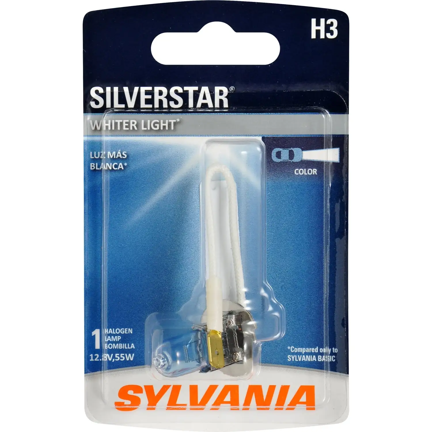 SYLVANIA H3 SilverStar Halogen Headlight Bulb. Pack of 1