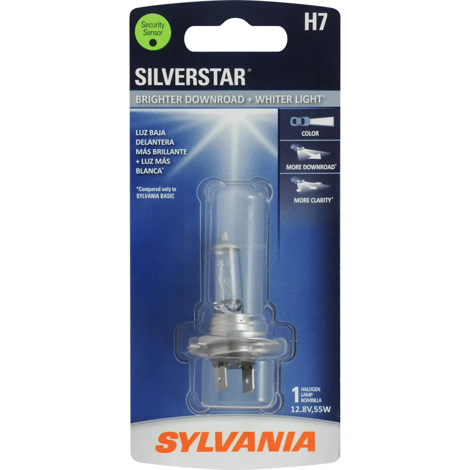 SYLVANIA H7 SilverStar Halogen Headlight Bulb. 1 Pack